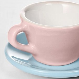 DUKTIG, Игровой набор из 8 чашек и блюдцев разных цветов