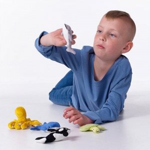 BLVINGAD, Набор мягких игрушек из 5 предметов, морские животные/разноцветные