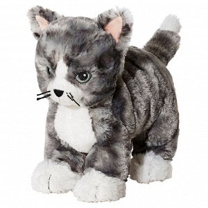 LILLEPLUTT, Мягкая игрушка, кот серый/белый