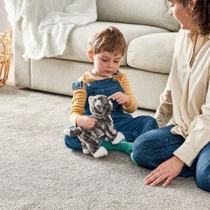 LILLEPLUTT, Мягкая игрушка, кот серый/белый