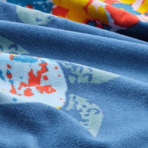 BLÅVINGAD, Банное полотенце с рисунком черепахи/темно-синее, 70x140 см