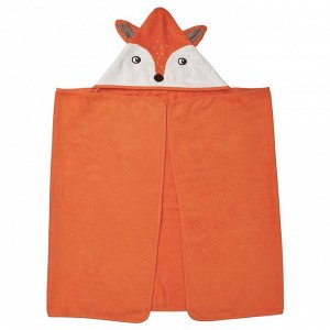 БРУММИГ, полотенце с капюшоном, в форме лисы/ оранжевое, 70x140 см