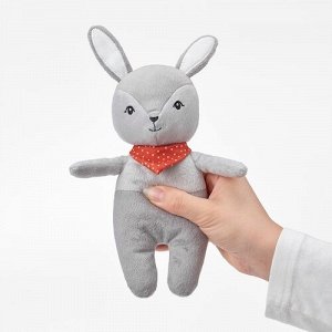 GULLIGAST, Мягкая игрушка со скрипом, серый/красный