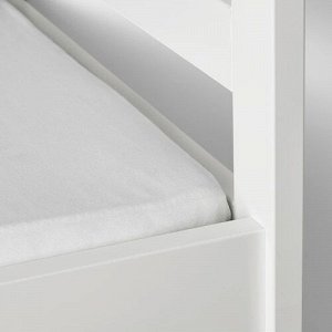 LEN, Простыня для детской кроватки, белая, 60x120 см
