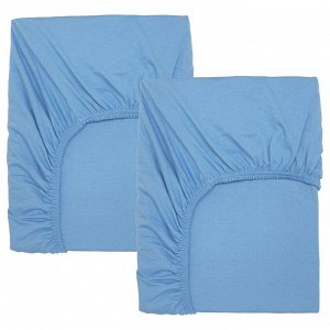 LEN, Простыня для детской кроватки, светло-голубая, 60x120 см