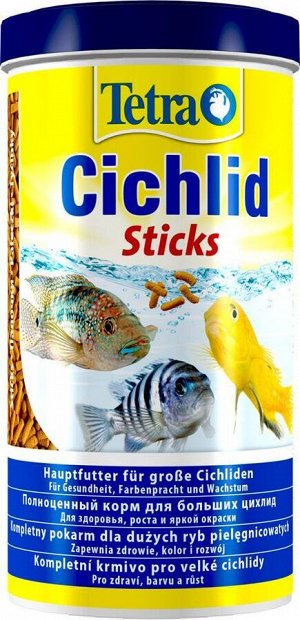 Tetra 1000мл.Tetra Cichlid Sticks корм для всех видов цихлид в палочках.