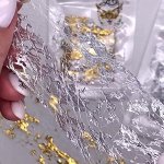 Фольга-поталь на сетке для дизайна ногтей (10 шт, цвет в ассортименте,  в пластиковом боксе)