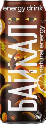 Напиток энергетический БАЙКАЛ Natural Energy Кофе, лимон тонизирующий газированный, 0.45л