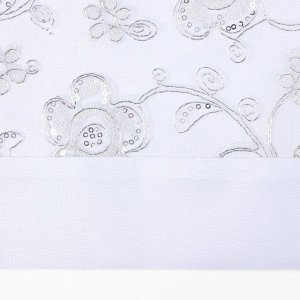 Скатерть Этель с пайетками, 85 х 85 ±5 см, п/э, цвет белый