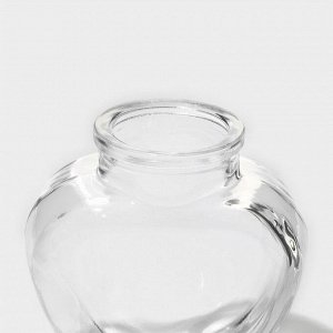 Набор стеклянных баночек для сыпучих продуктов с пробковой крышкой Доляна «Парфе. Сердце», 150 мл, 8x4x9,5 см, 12 шт