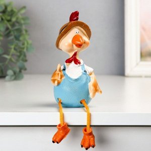 Фигурка полистоун «Курочка в косыночке. Петушок в шляпке», длинные ножки, 21.5x10.5x8.5 см, МИКС