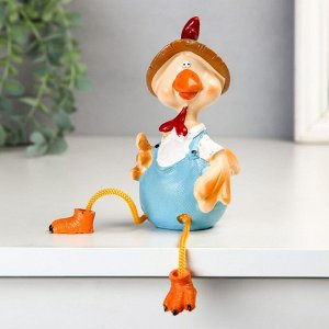 Фигурка полистоун «Курочка в косыночке. Петушок в шляпке», длинные ножки, 21.5x10.5x8.5 см, МИКС