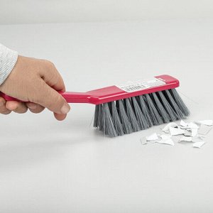 Щетка-сметка для уборки, ручка 16 см, длина щетины 5 см, ширина 4 см, пластик, цвет ассорти, YORK, 60010