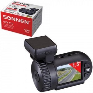 Видеорегистратор автомоб. SONNEN DVR-570, FullHD,130°,экран