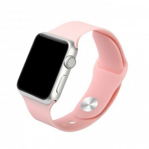 Ремешок - ApW Sport Band Apple Watch 38/40/41мм силикон на кнопке (L) (light pink)