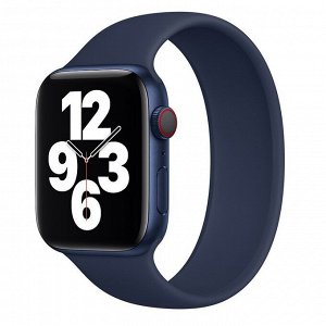 Ремешок - ApW15 монобраслет Apple Watch 38/40/41мм (160мм) силикон (dark blue)