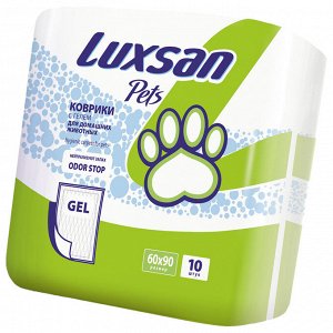Коврики (пеленки) LUXSAN Premium GEL для животных 60х90, 10 шт