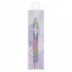 Ручка шариковая автоматическая MESHU ""Pink diamond"" синяя, 1,0мм