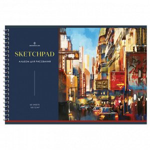 Альбом для рисования 40л., А4, на гребне Greenwich Line &quot;&quot;Art of living&quot;&quot;, 160г/м2, мат. ламинация, ти
