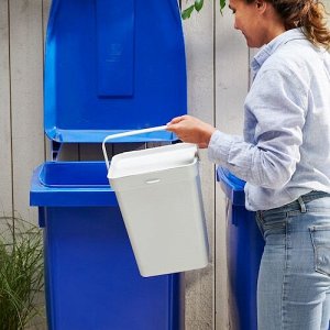 HLLBAR, мусорное ведро с крышкой для органических отходов, светло-серое, 10 л,
