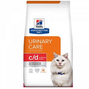 Hill's Prescription Diet c/d Urinary Stress Сухой диетический корм для кошек при профилактике цистита и мочекаменной болезни с курицей 1,5кг