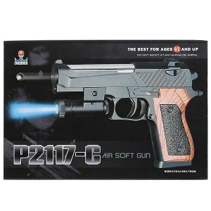 Пистолет с фонарем P2117-C в кор. 21*14,5*3,75см