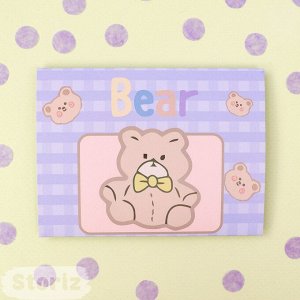 Конверт-открытка "Bear" №01, синий