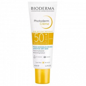 Bioderma Photoderm Солнцезащитный крем SPF 50+ увлажняющий для чувствительной и сухой кожи Биодерма Фотодерм 40 мл