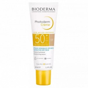 Bioderma Photoderm Солнцезащитный Тональный крем SPF 50+ увлажняющий для чувствительной и сухой кожи Светлый тон 40 мл