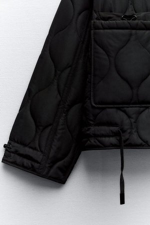 Непромокаемая стеганая куртка, черный | 2969/267