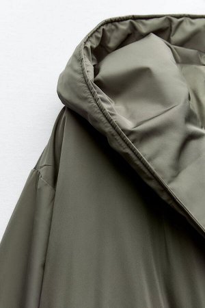 Непромокаемое ветрозащитное стеганое пальто, хаки | 3046/295
