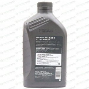 Масло моторное Shell Helix Ultra ECT 0w30, синтетическое, API SN, ACEA C2/C3, универсальное, 1л, арт. 550046358