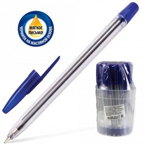 Ручка шариковая масляная СТАММ 111, корпус прозрачный, 1 мм,