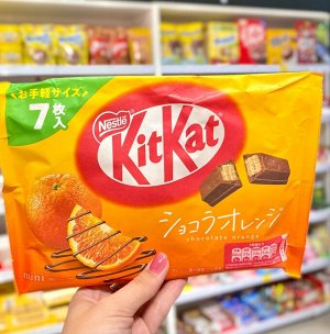 Японский Kit Kat со вкусом апельсина mini Orange / Кит кат мини с апельсином  КитКат / KitKat 81 гр Японские сладости