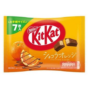Японский Kit Kat со вкусом апельсина mini Orange / Кит кат мини с апельсином  КитКат / KitKat 81 гр Японские сладости