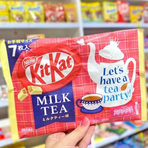 Японский Kit Kat mini со вкусом молочного чая / KitKat Milk Tea / КитКат / КитКат Мини 90 гр Японские сладости