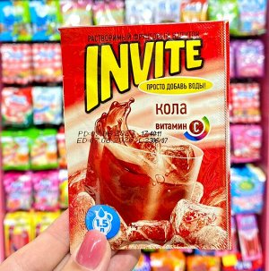 Растворимый напиток со вкусом колы INVITE Cola / Инвайт 9 гр