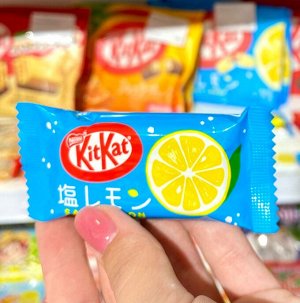 Японский Кит Кат Мини со вкусом солёного лимона /  Kit Kat Mini Salt Lemon KitKat Mini / КитКат 18 гр Японские сладости
