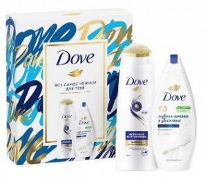 DOVE подарочный набор красота и сияние шампунь+ крем гель для душа 250 мл+250 мл