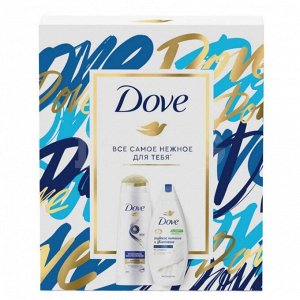 DOVE подарочный набор красота и сияние шампунь+ крем гель для душа 250 мл+250 мл