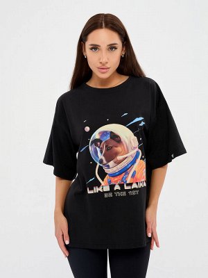 Футболка Bona Fashion: OVERSIZE T-shirt "Laika" (one size)