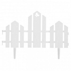 Костромской завод пластмасс Ограждение декоративное, 25 x 170 см, 5 секций, пластик, белое, «Чудный сад»