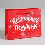 Пакет ламинированный горизонтальный «Новогодний подарок», S 5.5 см × 15 см × 12 см