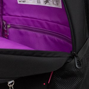 Рюкзак школьный GRIZZLY с карманом для ноутбука 13", жесткой спинкой, двумя отделениями, для девочки