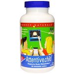 Source Naturals, Attentive Child, Сладкий, терпкий вкус, 60 жевательных пастилок