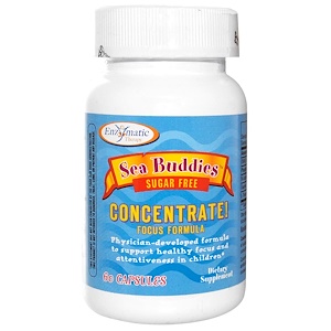 Enzymatic Therapy, Пищевая добавка «Концентрат морских друзей!», эффективная формула, без сахара, 60 капсул