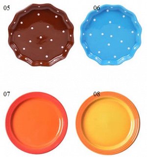 Тарелка круглая керамическая цвет: 5