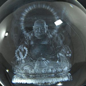 Шар с 3D гравировкой стеклянный "Хотей" диаметр 98-99мм