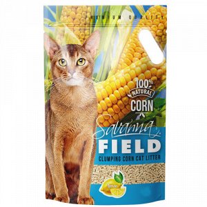 SAVANNA FIELD CORN Наполнитель д/кош комкующийся смываемый кукурузный Лимон 10л