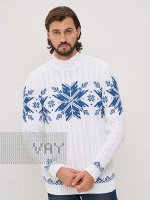 Джемпер мужской 5232-12373        501/3600588 белый/деним
